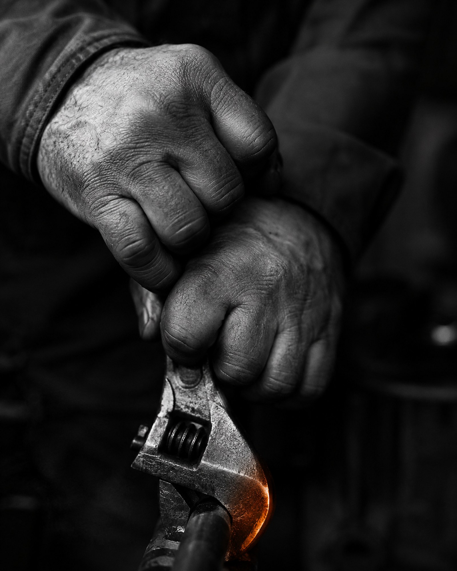 Tradesperson at work, hands-on skilled labor