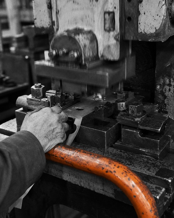 Industrial / Manufacturing tradesperson at work, detail shot